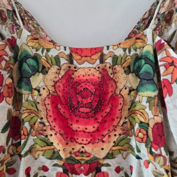 Camilla La Rosa Tie Front Short Dress Size 1 Small b101E - Picture 15 of 16